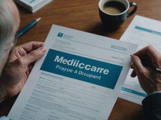 Confused person holding Medicare and private plan documents