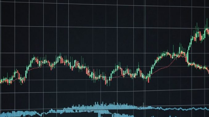 Graph showing Dow surge with Apple and Goldman Sachs