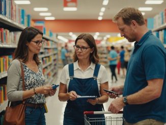 Parents buying school supplies during Florida's tax-free holiday