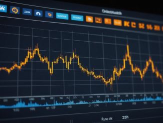 Graph showing stock market rise and UnitedHealth logo