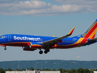 Southwest Airlines plane promoting Amazon Prime Day discount