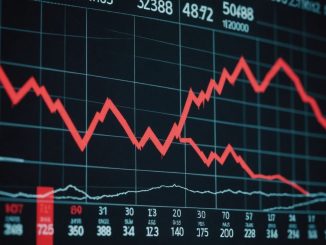 Graph depicting stock market drop and recession concerns